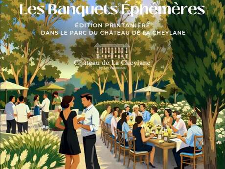 Ephemeral banquet at Château de la Cheylane