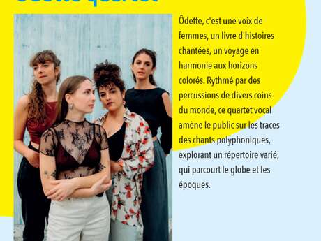 Concert : Odette Quartet - Chants polyphoniques et percussions | Les Voix départementales