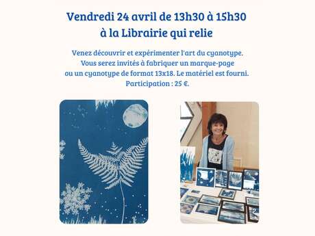 Atelier cyanotype avec Sylviane Compan