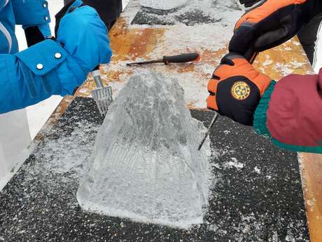 Atelier familial : initiation à la sculpture sur glace