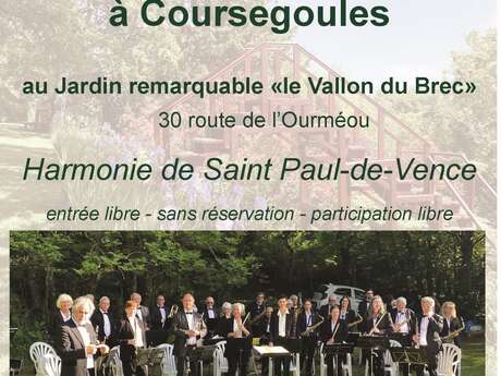 Concert Harmonie de Saint Paul de Vence - Jardin du Vallon du Brec