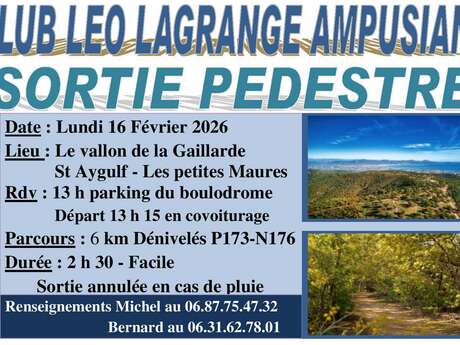 Sortie Pedestre 16 Février