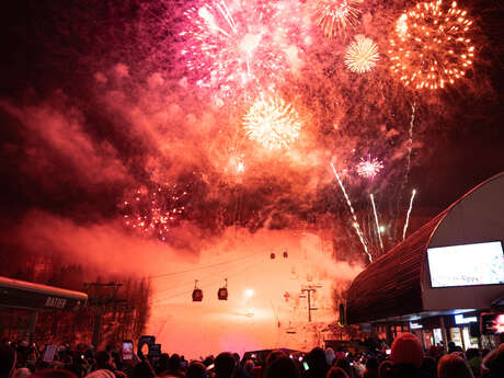 Féérie du nouvel an et feu d'artifice