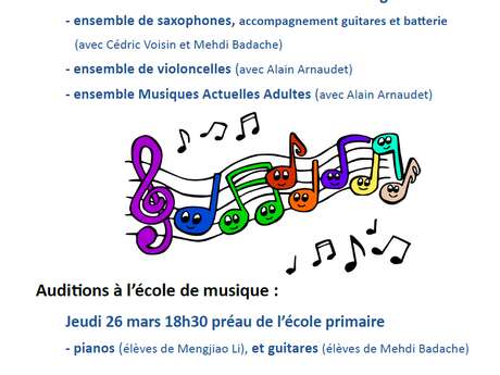 Concert d'ouverture de l'école de musique