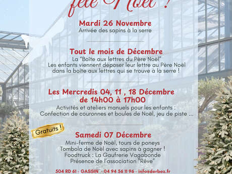 Ateliers de Noël à la pépinière Derbez