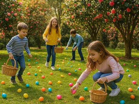 Chasse aux œufs à la prairie