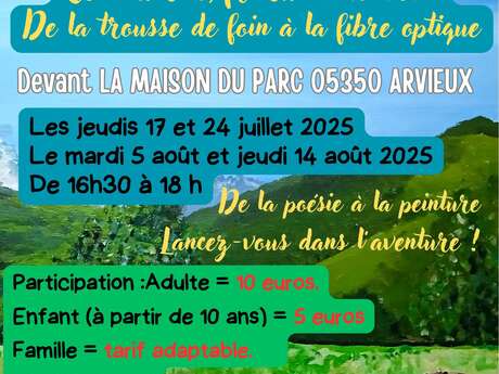 Ateliers artistiques autour de l'exposition Commune d'Arvieux  1948 – 2025