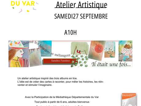 Atelier artistique à la médiathèque de Seillans
