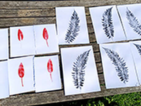 Atelier carterie fleurie : Empruntes végétales