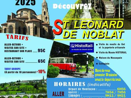 AAATV : train touristique de Montluçon à Saint-Léonard-de-Noblat