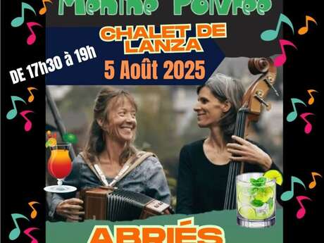 Concert avec Menthe Poivrée au chalet de Lanza