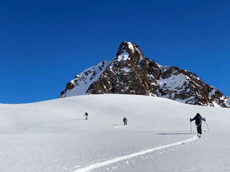 Crossing the Grandes Rousses in ski touring