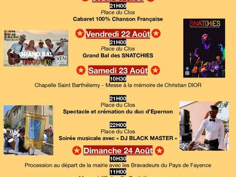 Fête patronale de la Saint- Barthélemy