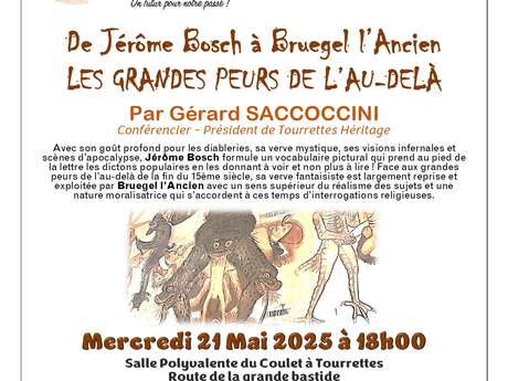 Conférence ' De Jérôme Bosch à Bruegel l'Ancien: Les grandes peurs de l' au de là.