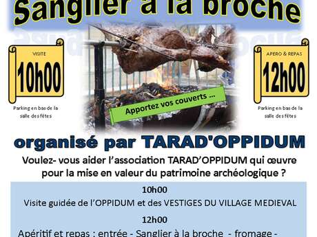 Tarad'oppidum-Visite guidée de l'Oppidum et cochon à la broche