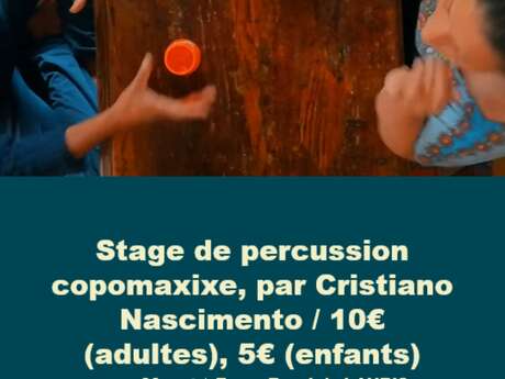 Stage de percussion copomaxixe avec Cristiano Nascimiento - Festival "Voix Partagées"
