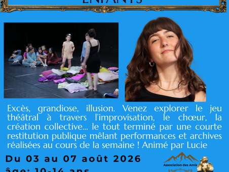 Stage de théâtre pour enfants (10-14 ans) au Centre Culturel de la Gorge