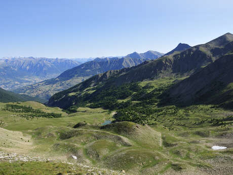 Côl de l'âne, Côte Ronde et Pic Silhourais depuis le lac de Ste Marguerite