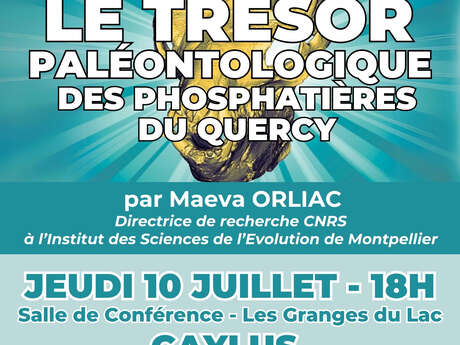 Conférence « Le Trésor Paléontologique des Phosphatières du Quercy »