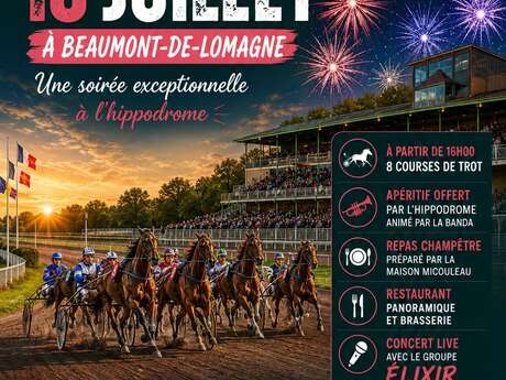 Courses hippiques - 16h - Repas - bal - feu d'artifice