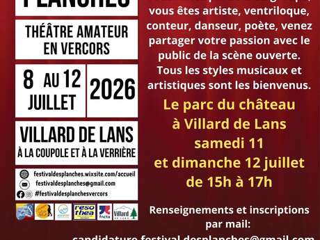 Festival des Planches - Scène ouverte