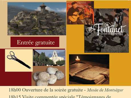 Soirée Montségurienne - Témoignages de Faydits et de Cathares au Musée de Montségur - Contes d'Occitanie - Concert de Fontanet