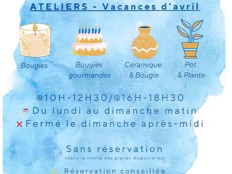 Ateliers créatifs chez Babuzi - Vacances d'avril