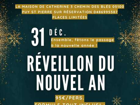 Réveillon du 1er à La Maison de Catherine