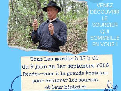 Recherche d'eau avec un sourcier