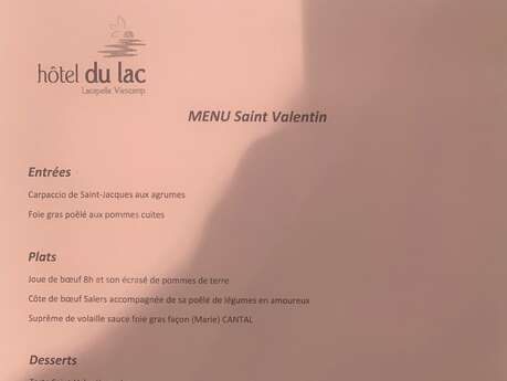 Fêtez la Saint Valentin à l'hôtel du Lac