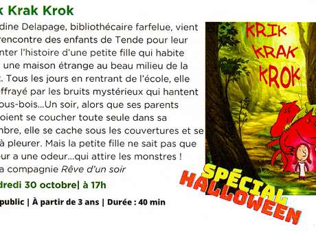 Halloween alla mediateca: spettacolo “Krik Krak Krok”