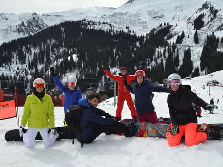 Cours collectifs snowboard adultes