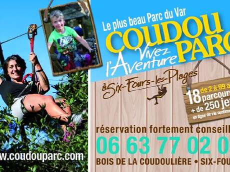 Eingang zum Abenteuerpark Coudou Parc