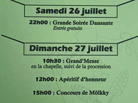 Traditional feast of Saint Anne in Granile