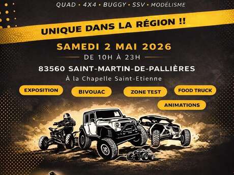 Exposition, zone test, concert, animations : Journées pacoulins off road