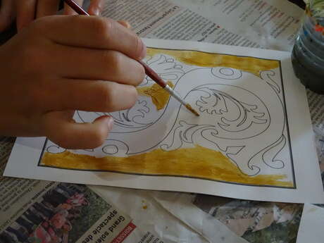 Apprenti enlumineur - Atelier - Journées Européennes du Patrimoine