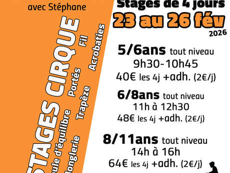 Découverte de cirque enfants