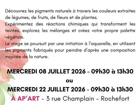 Stage aquarelle : créer ses couleurs végétales Adultes & Enfants