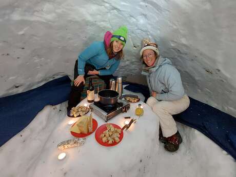 Fondue de Chartreuse en igloo !