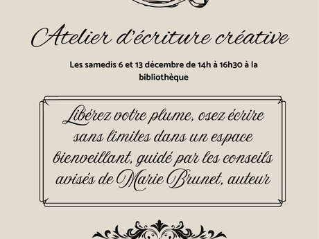 Atelier d'écriture créative à la médiathèque