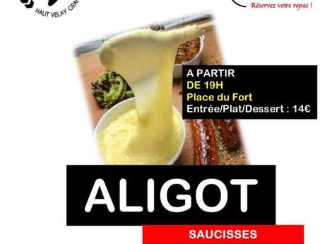 Repas aligot saucisses