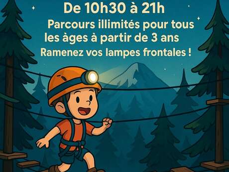 Accrobranche en nocturne