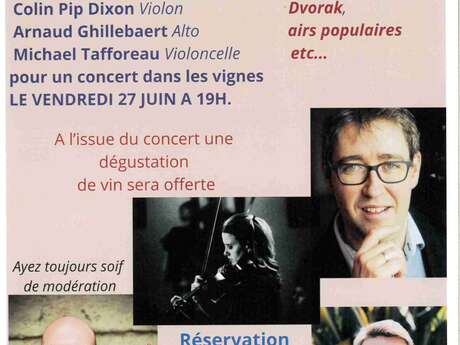 Concert dans les vignes au Domaine des Roches fortes Concert dans les vignes au Domaine des Roches fortes