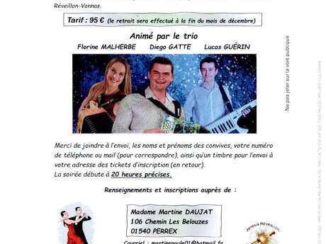 Réveillon de la Saint Sylvestre : COMPLET