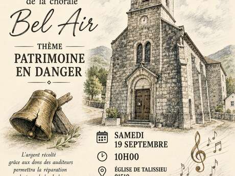 Concert de la chorale Bel'air : sauvons la cloche de l'église !