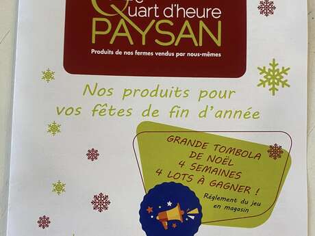 Carte de Fêtes de fin d'année - Magasin de producteurs "Le quart d'heure paysan"