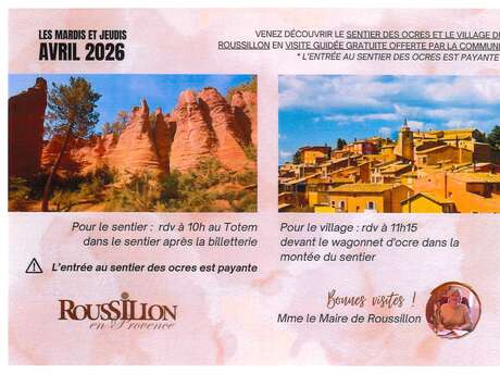 Visites guidées gratuites à Roussillon