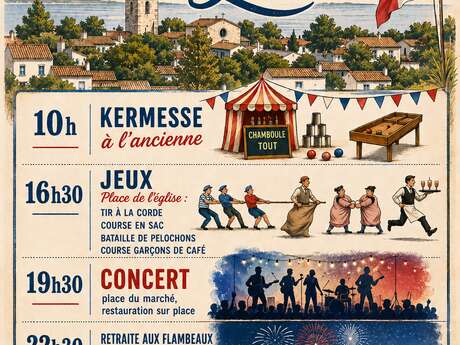 Concert et feu d'artifice du 14 Juillet à Loix