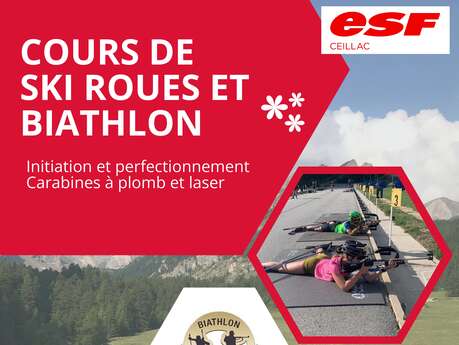 Cours de ski-roues et  biathlon