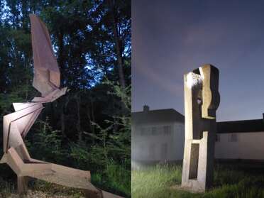 Visite au crépuscule du parc de sculptures de la Faisanderie de Sénart